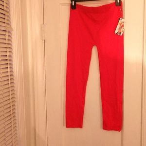 Bright pink leggings